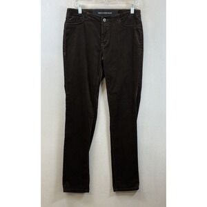 Christopher Blue Women's Sz 8 Brown Corduroy Mid-Rise Stretch Chino Skinny Pants